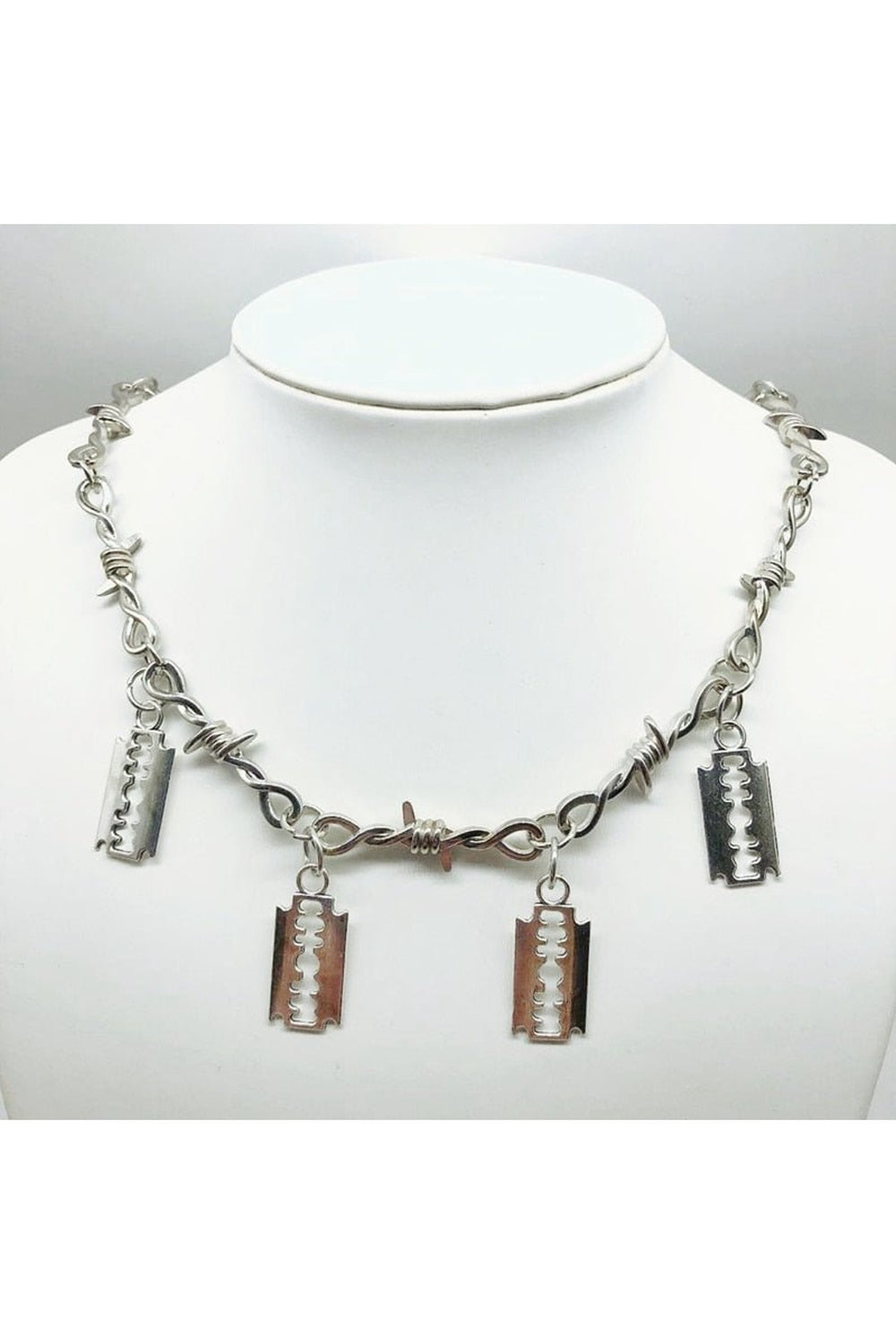 New Style Trends - Edgy Punk Blade Necklace - Outfit Ideas