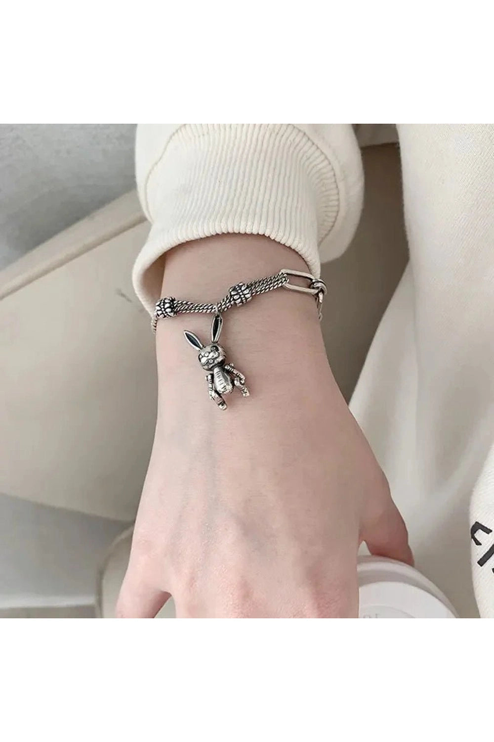 New Style Trends - Edgy Robot Rabbit Charm Bracelet - Outfit Ideas