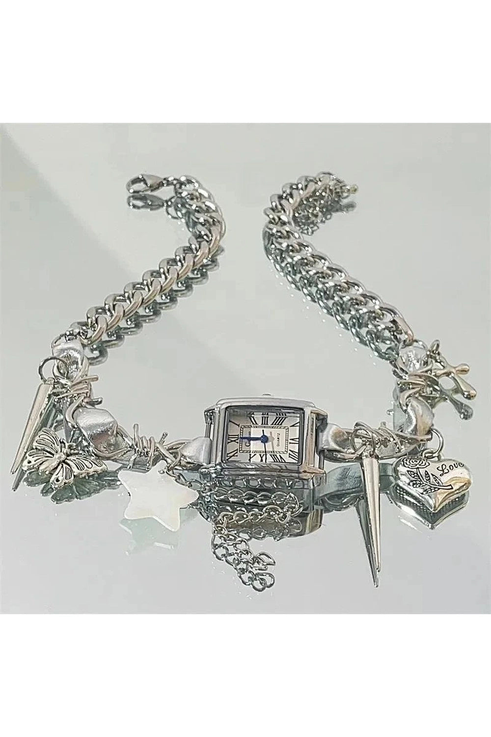 New Style Trends - Edgy Timekeeper Charm Choker Necklace - Outfit Ideas