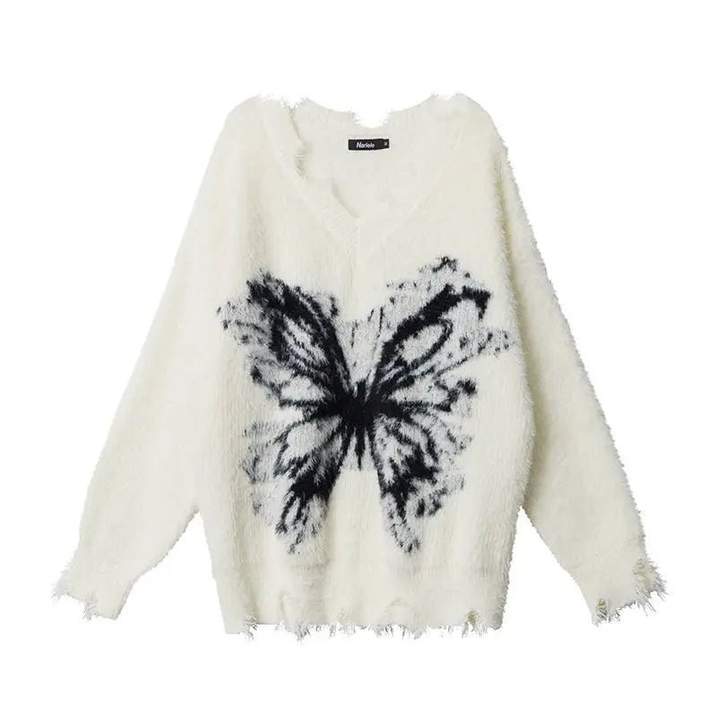 New Style Trends - Faded Eclipse Edgy Distressed Sweater - Outfit Ideas