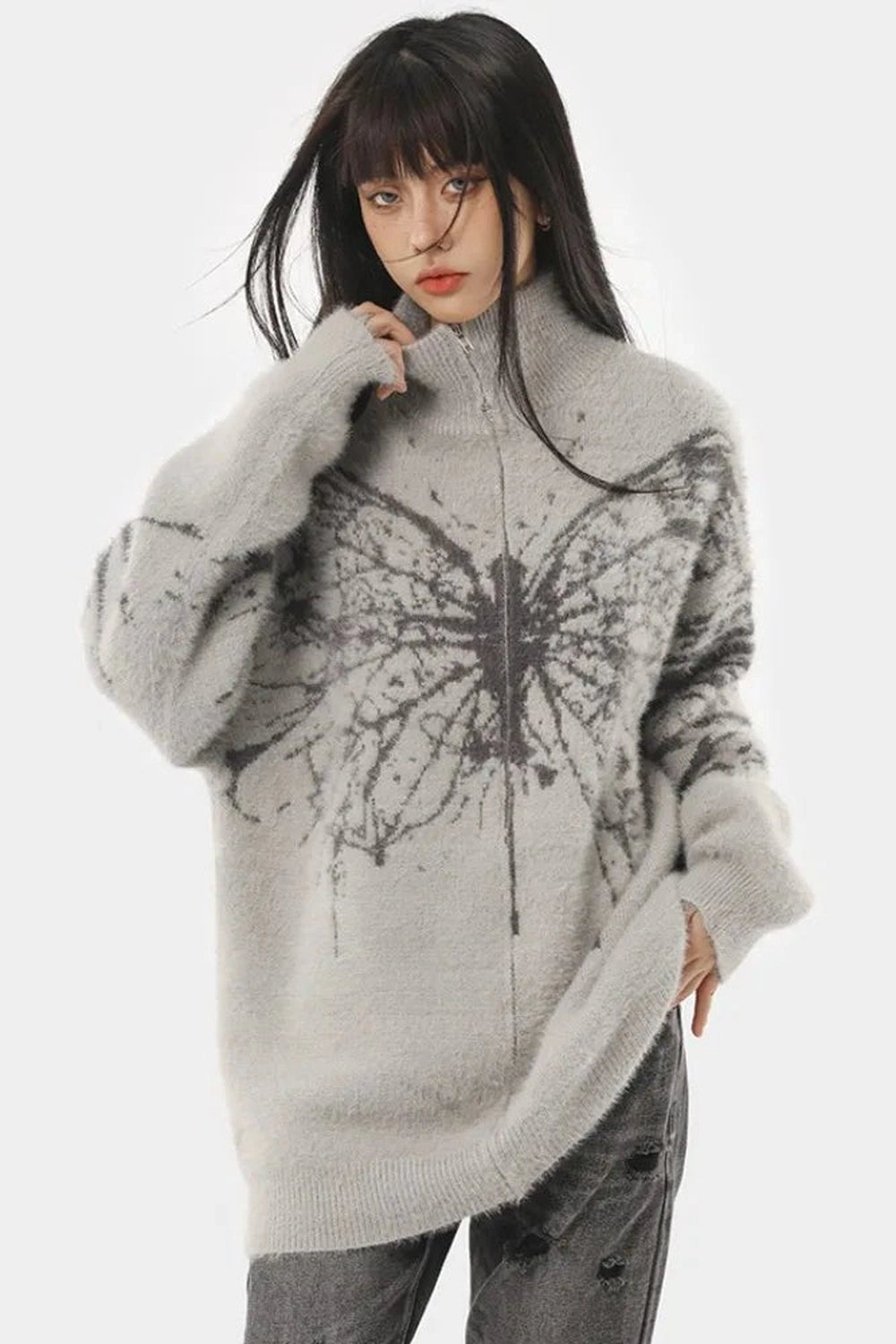New Style Trends - Fall Oversized Butterfly Edgy Cardigan - Outfit Ideas