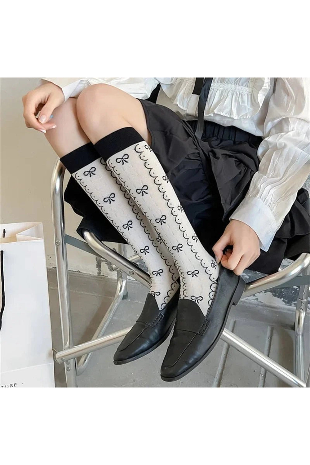 New Style Trends - Floral Print Kawaii Knee Socks - Outfit Ideas