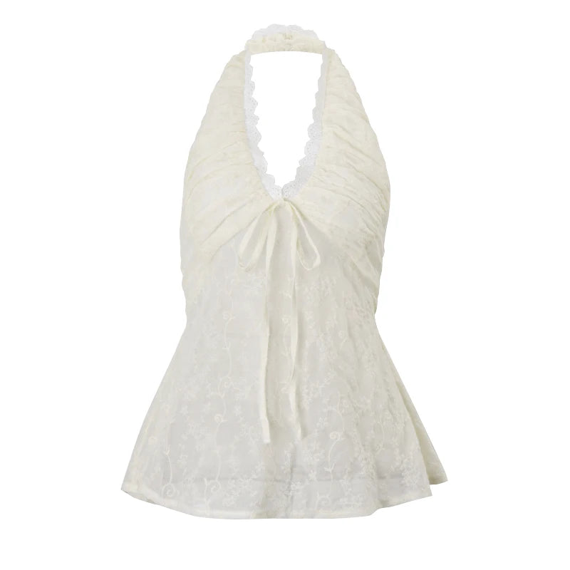 New Style Trends - Ivory Petal Tie Top - Outfit Ideas