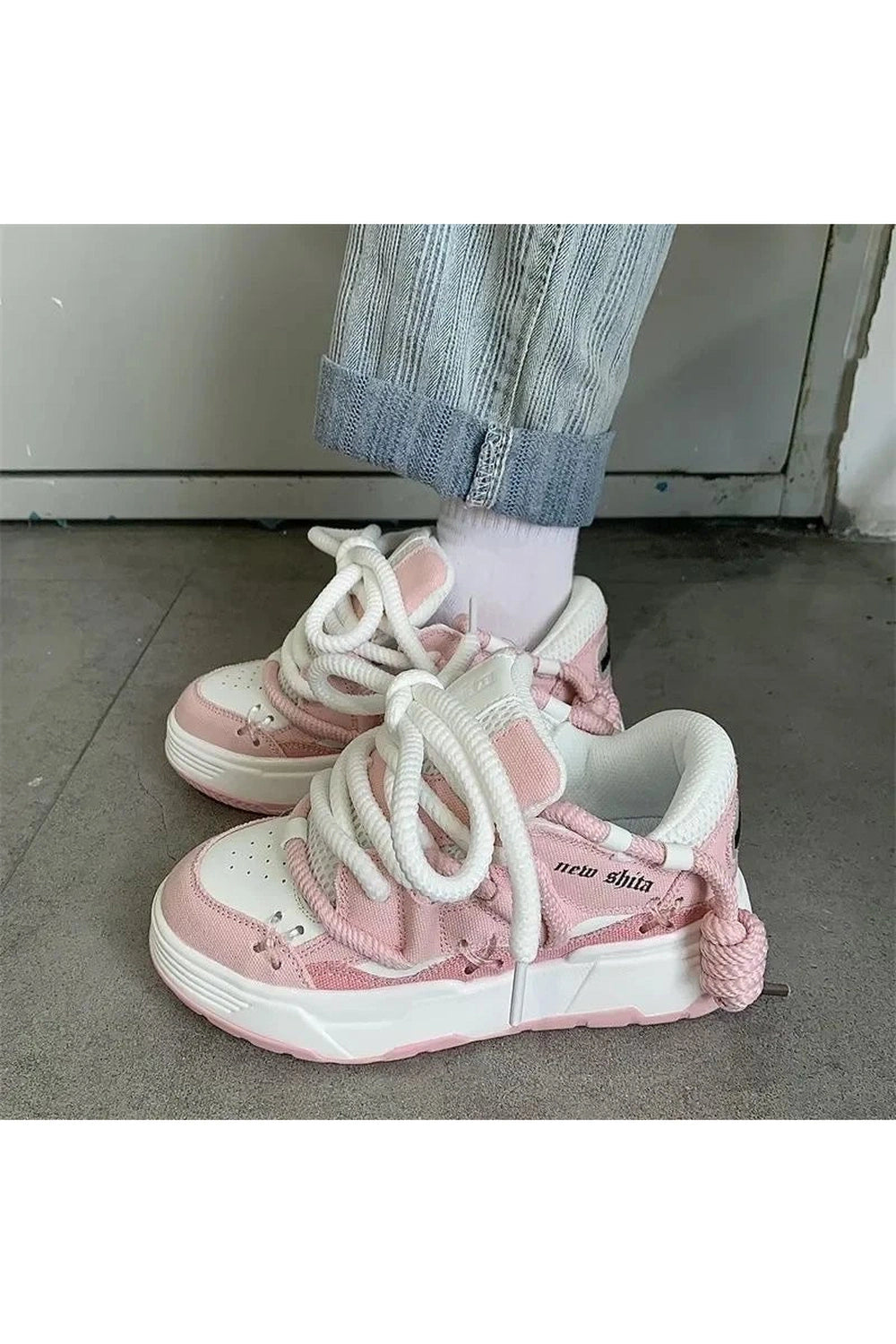 New Style Trends - Kawaii Azure Wave Sneakers - Outfit Ideas