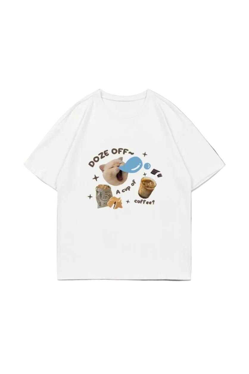 New Style Trends - Kawaii Cat Oversized T-shirt - Outfit Ideas