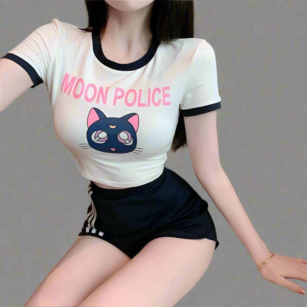 New Style Trends - Kawaii Catcore Crop Top - Outfit Ideas