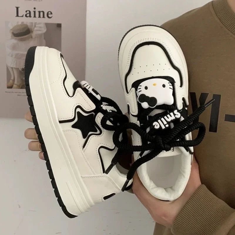 New Style Trends - Kawaii Charm Platform Sneakers - Outfit Ideas