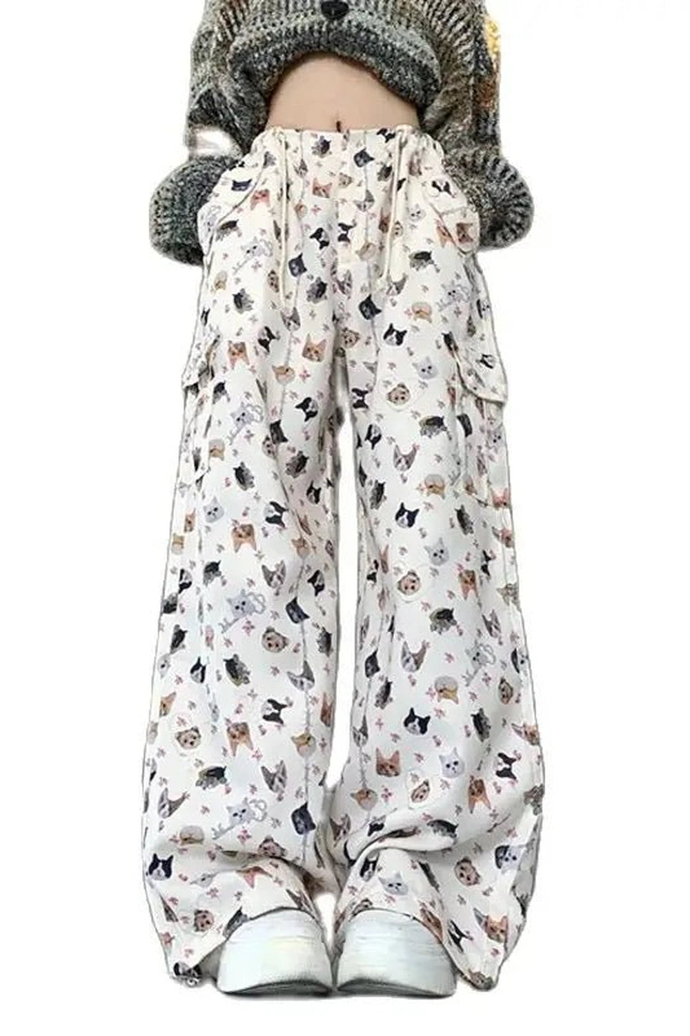 New Style Trends - Kawaii Graffiti Wide Leg Suit Pants - Outfit Ideas
