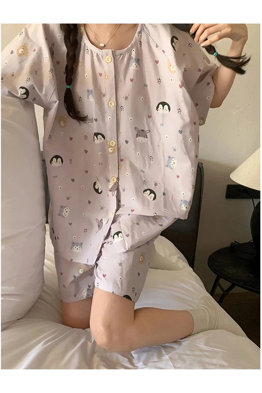 New Style Trends - Kawaii Pink Penguin Cotton Pajamas - Outfit Ideas