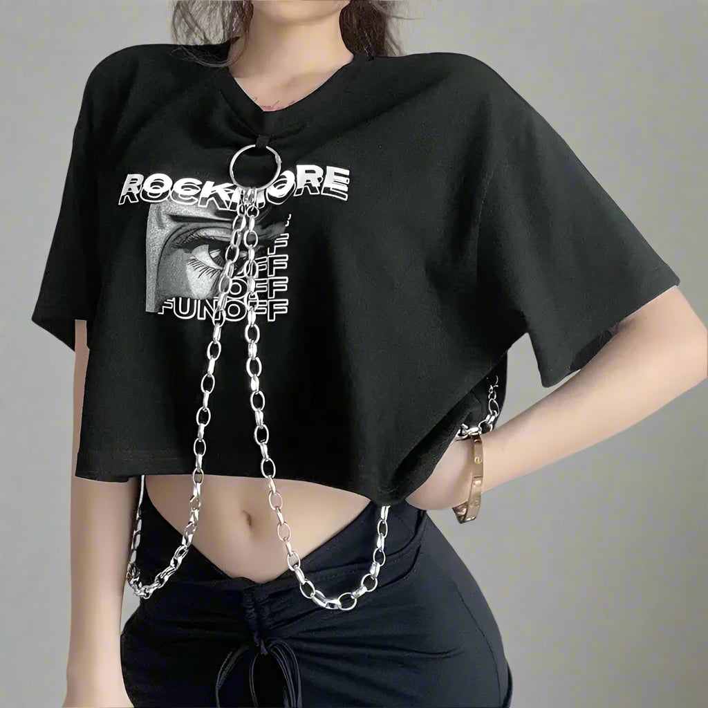 New Style Trends - Link Statement Alt Crop Top - Outfit Ideas
