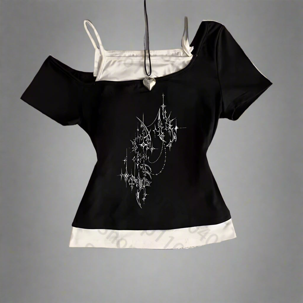 New Style Trends - Lunar Altar Layered Alt Crop Top - Outfit Ideas