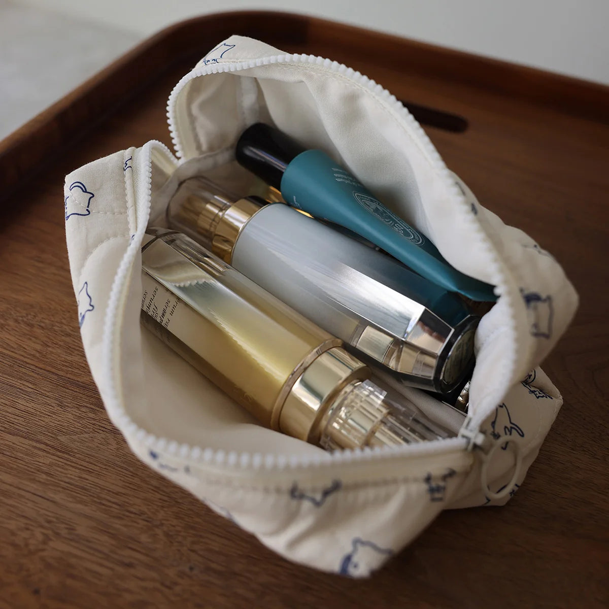 New Style Trends - Meow Mood Quilted Aesthetic Makeup Bag - Outfit Ideas
