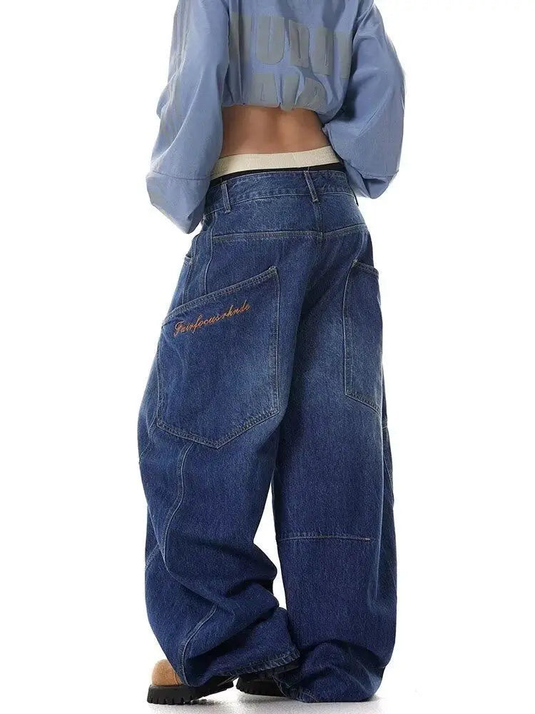 New Style Trends - Midnight Core Wide Edgy Y2k Jeans - Outfit Ideas