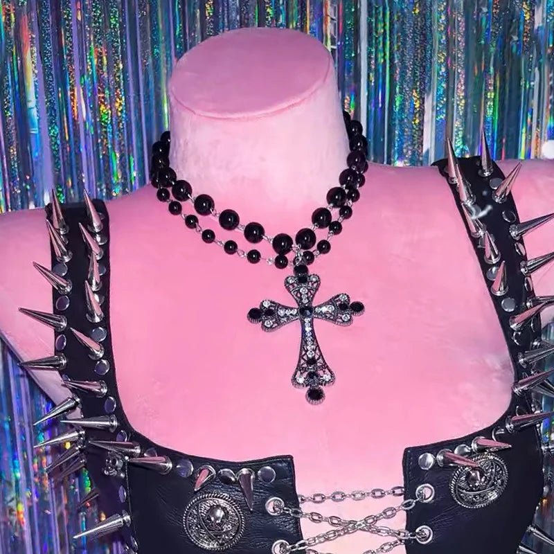 New Style Trends - Midnight Thorn Gothic Cross Necklace - Outfit Ideas