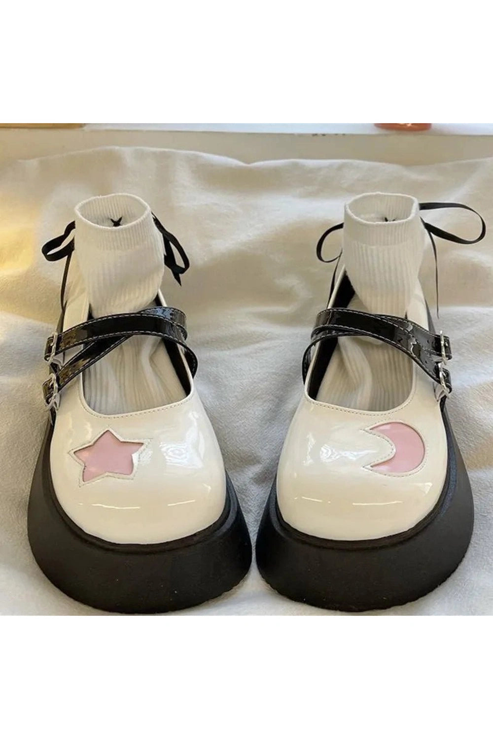 New Style Trends - Moon & Star Kawaii Platform Mary Janes Shoes - Outfit Ideas