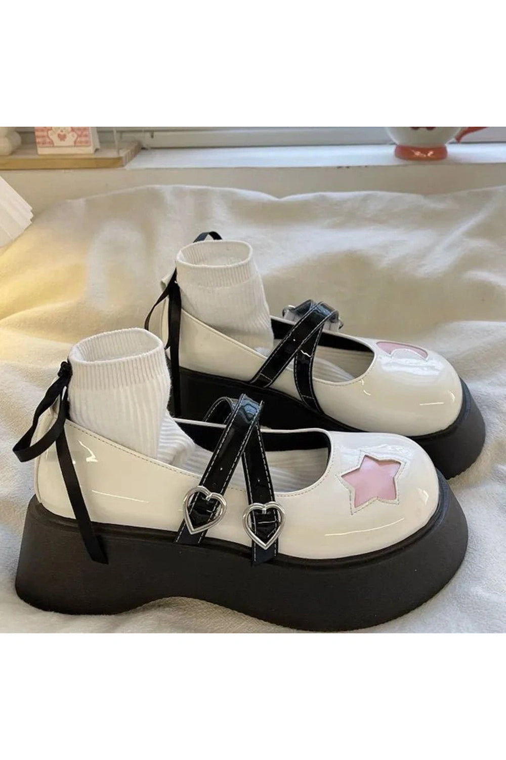 New Style Trends - Moon & Star Kawaii Platform Mary Janes Shoes - Outfit Ideas