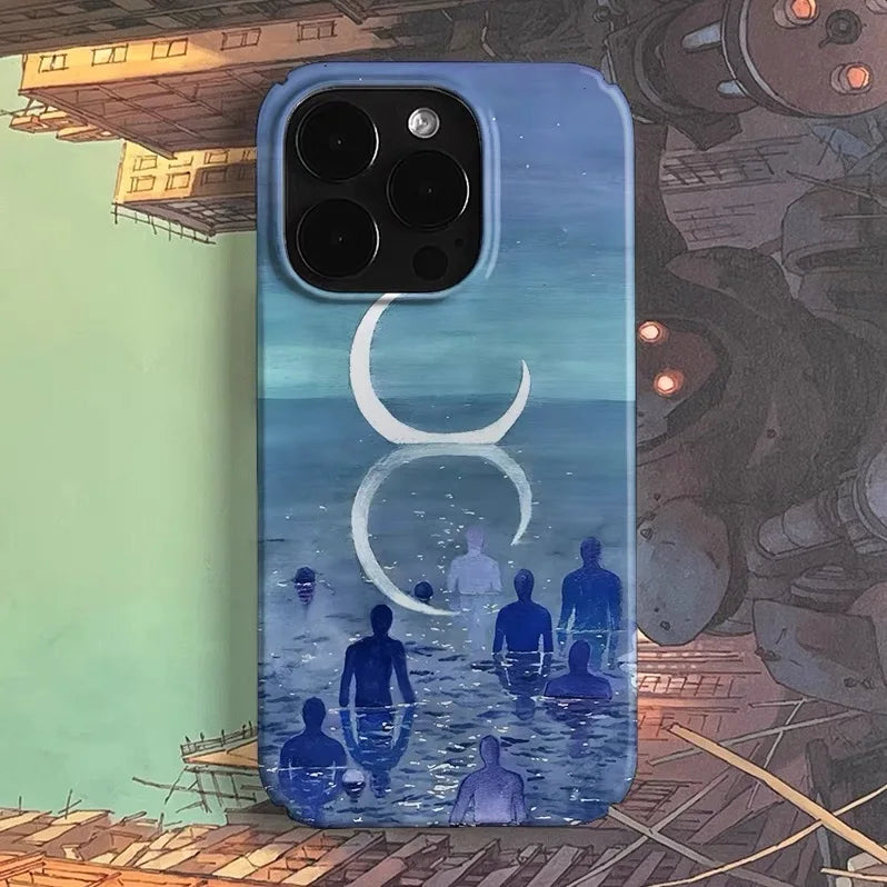 New Style Trends - Ocean Moonlit Figures iPhone Case - Outfit Ideas