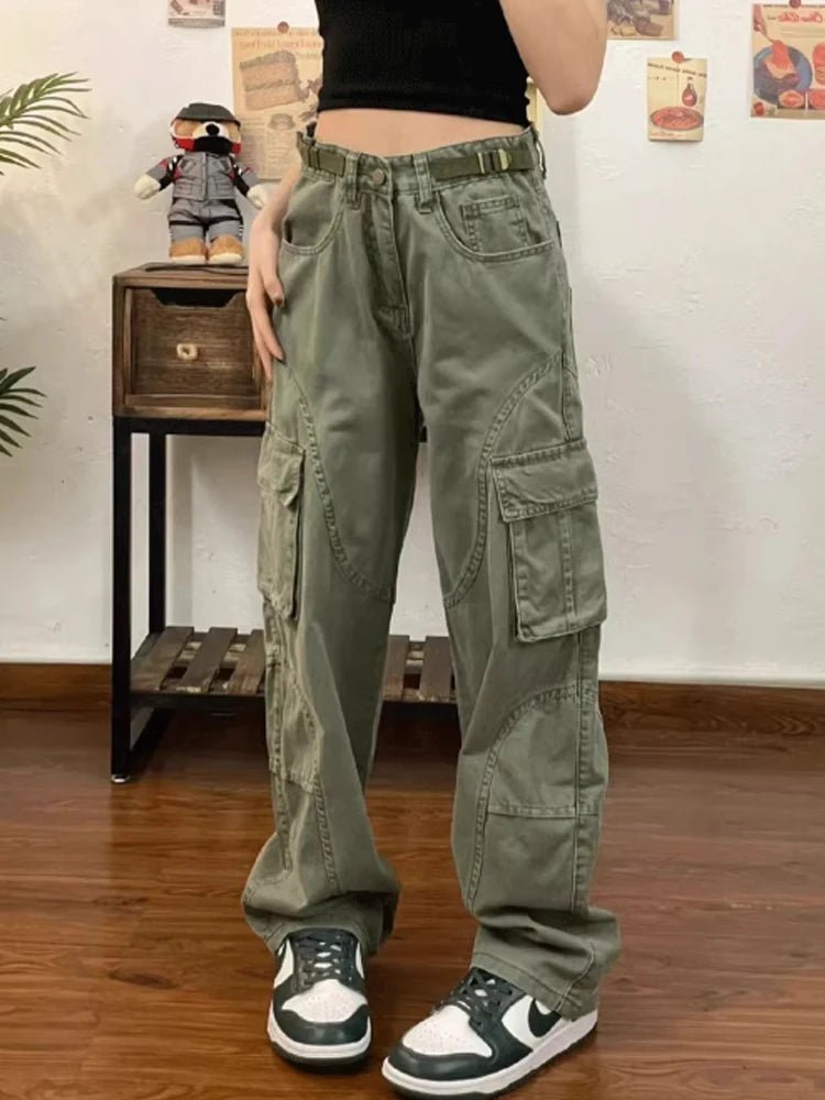 New Style Trends - Olive Green Utility Y2k Cargo Pants - Outfit Ideas