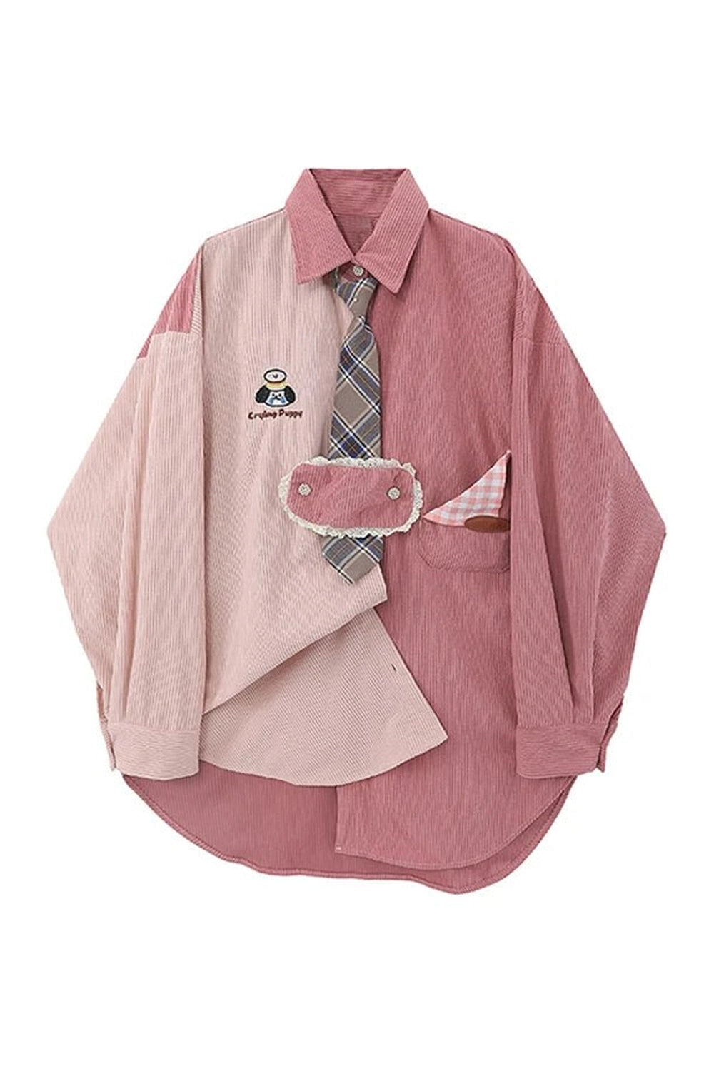 New Style Trends - Pastel Cute Puppy Patchwork Shirt - Outfit Ideas