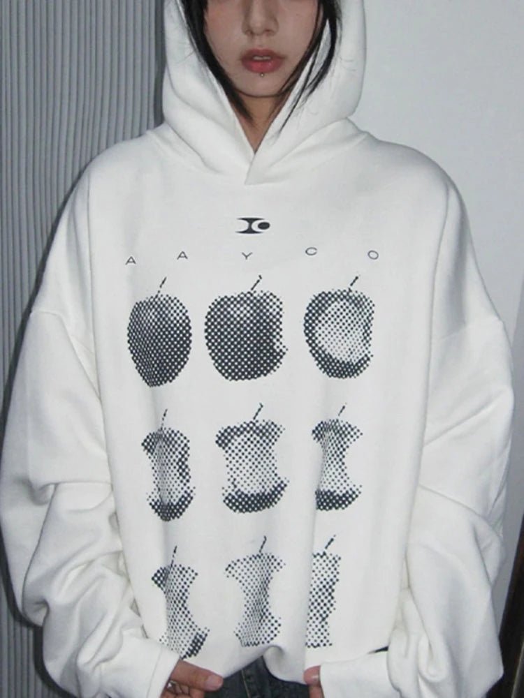 New Style Trends - Pixel Core Apple Aesthetic Hoodie - Outfit Ideas