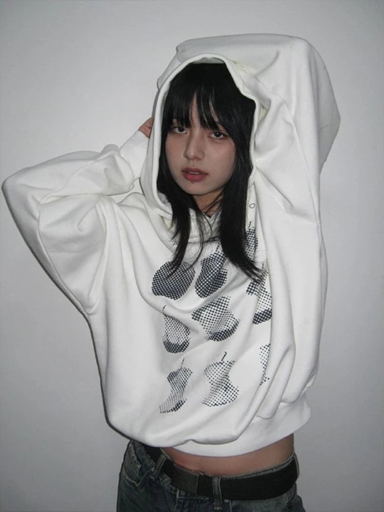 New Style Trends - Pixel Core Apple Aesthetic Hoodie - Outfit Ideas