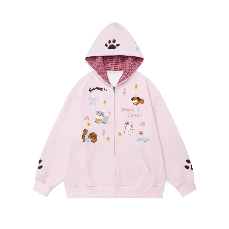 New Style Trends - Puppy Love Zip-Up Hoodie - Outfit Ideas