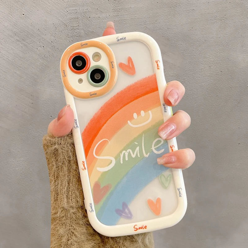 New Style Trends - Rainbow Smile Soft iPhone Case - Outfit Ideas
