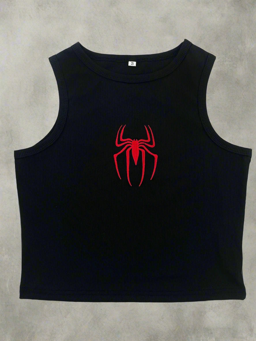 New Style Trends - Red Spider Alt Embroidered Crop Top - Outfit Ideas