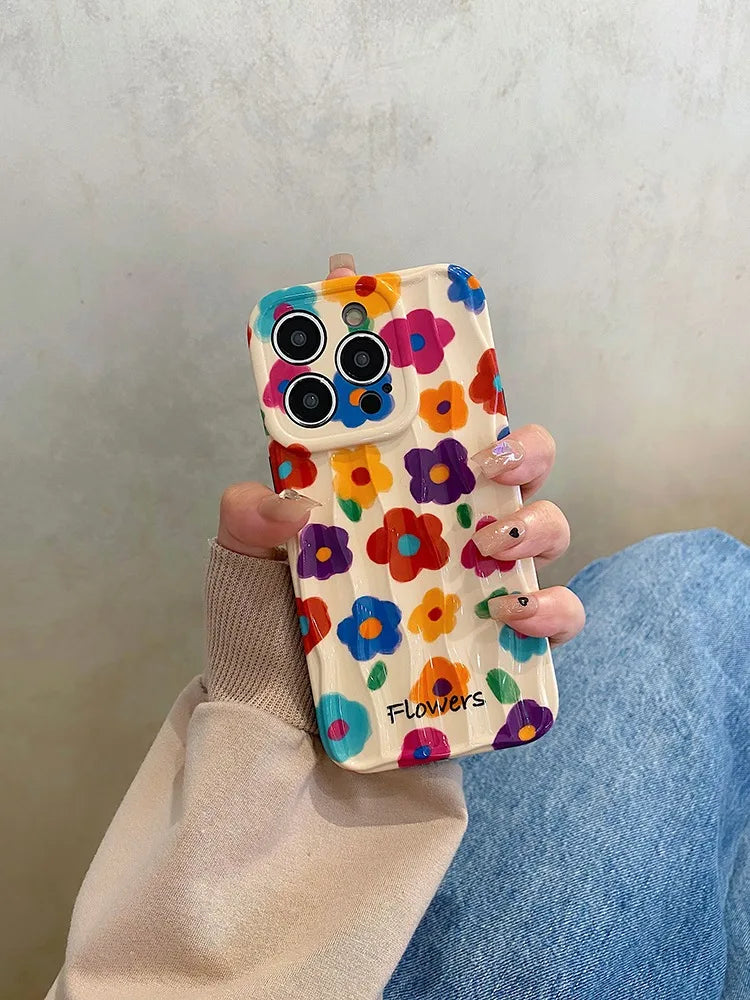 New Style Trends - Retro Bloom Flower Aesthetic iPhone Case - Outfit Ideas
