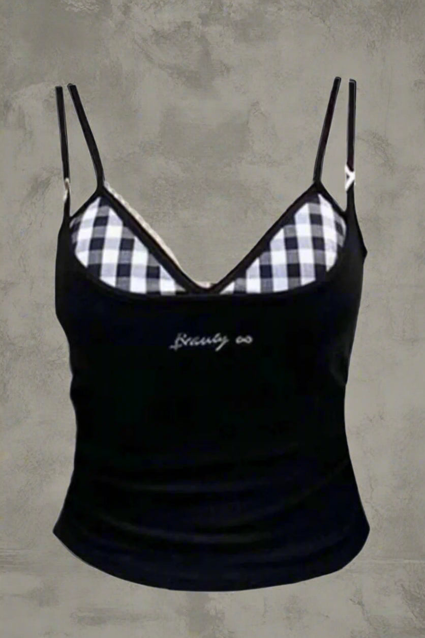 New Style Trends - Retro Gingham Peekaboo Cami Top - Outfit Ideas