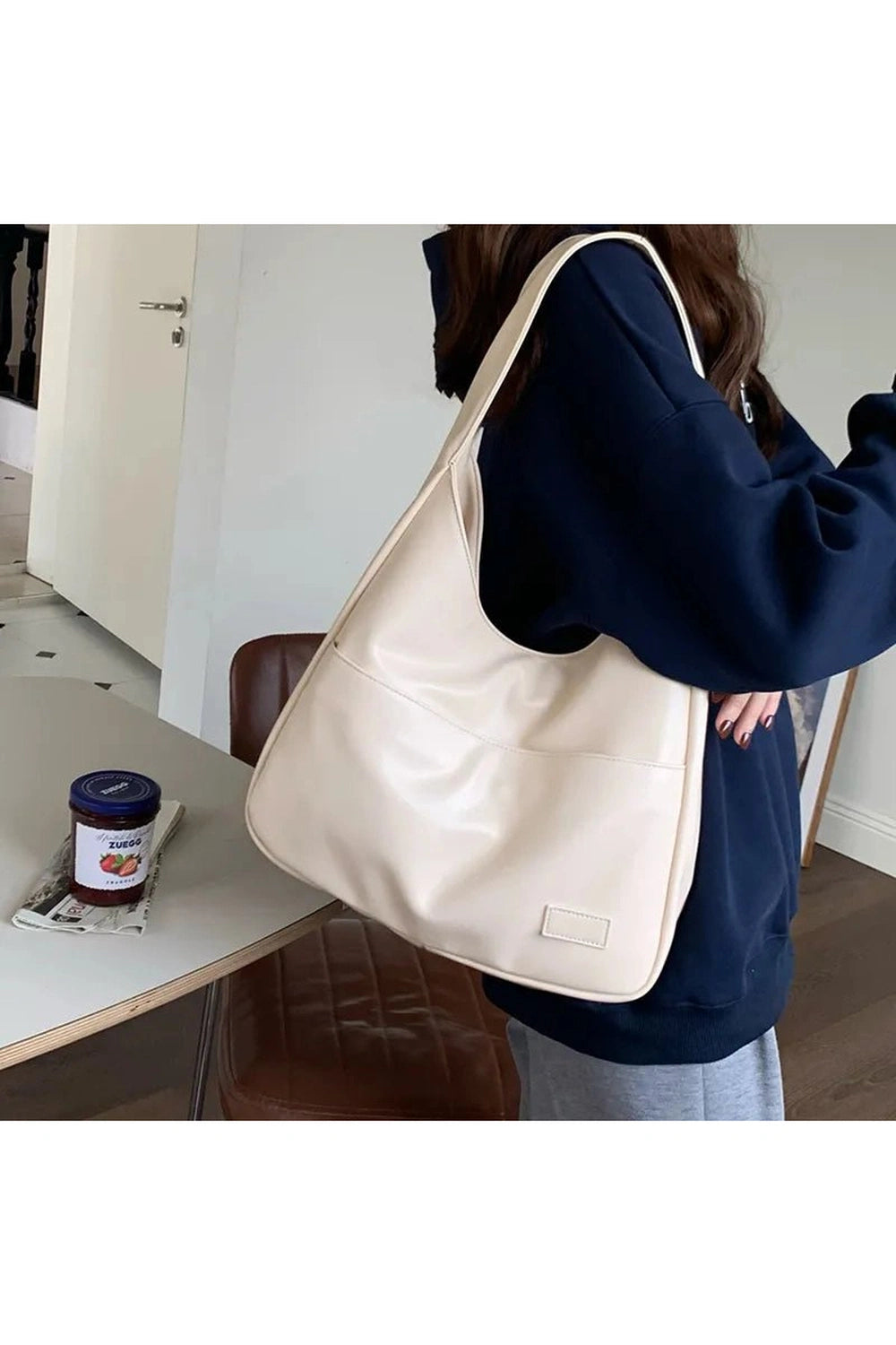 New Style Trends - Retro Large Casual Leather Handbag - Outfit Ideas
