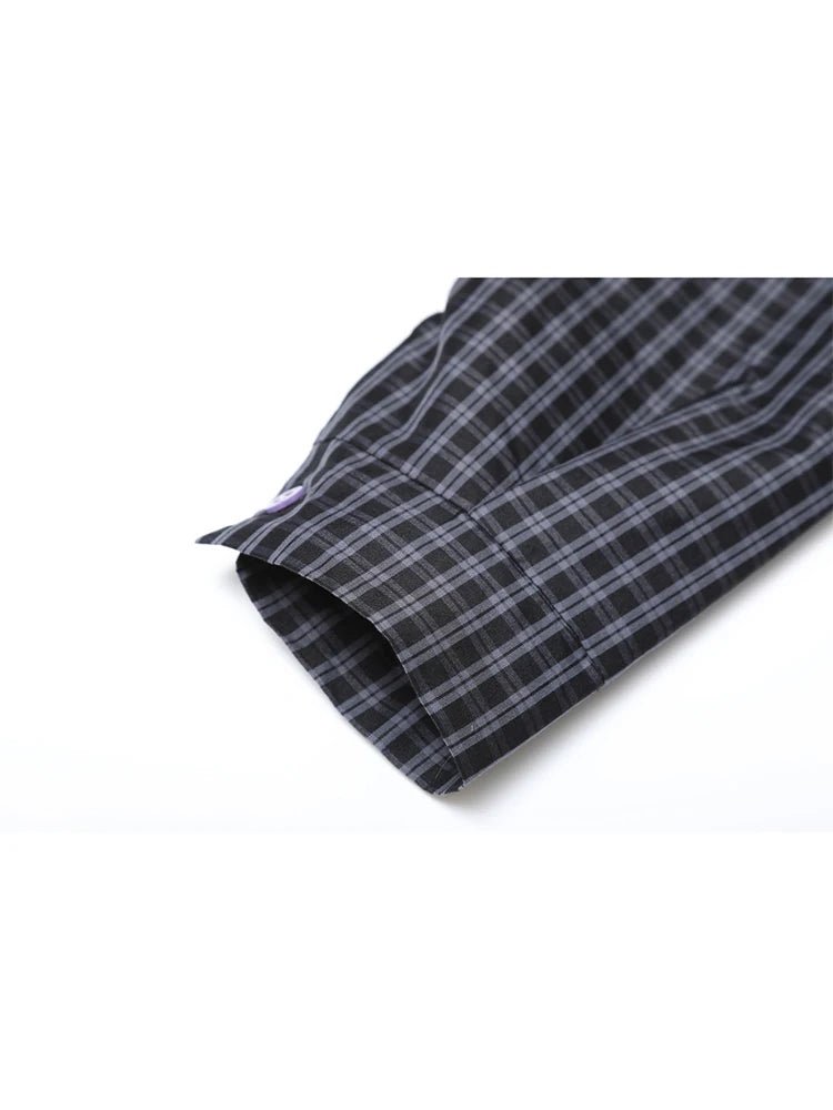 New Style Trends - Retro Plaid Bow Accent Shirt - Outfit Ideas