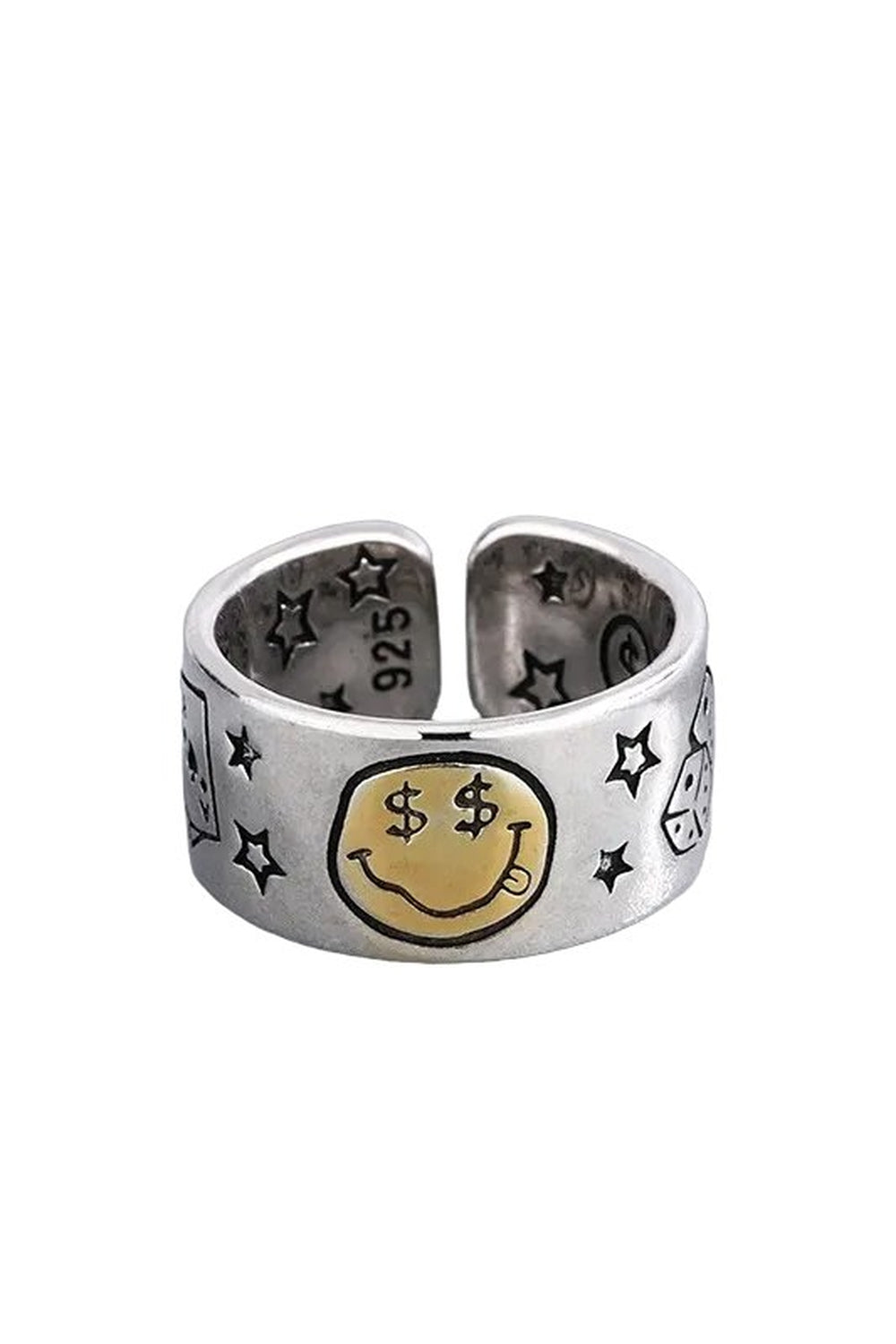New Style Trends - Retro Poker Dice Smile Ring - Outfit Ideas