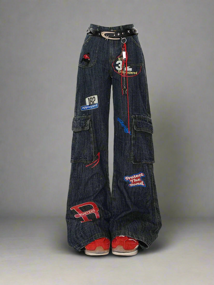 New Style Trends - Retro Rebel Y2k Patchwork Jeans - Outfit Ideas