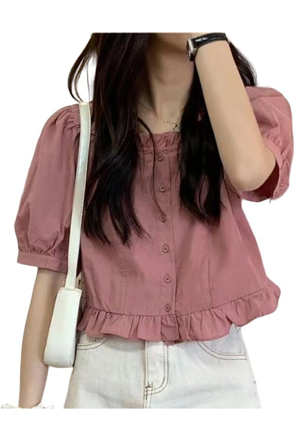 New Style Trends - Retro Ruffles Cute Button Up Blouse - Outfit Ideas