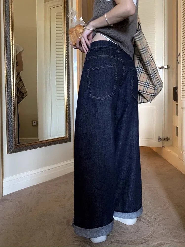 New Style Trends - Retro Wide-Leg Denim Pants - Outfit Ideas