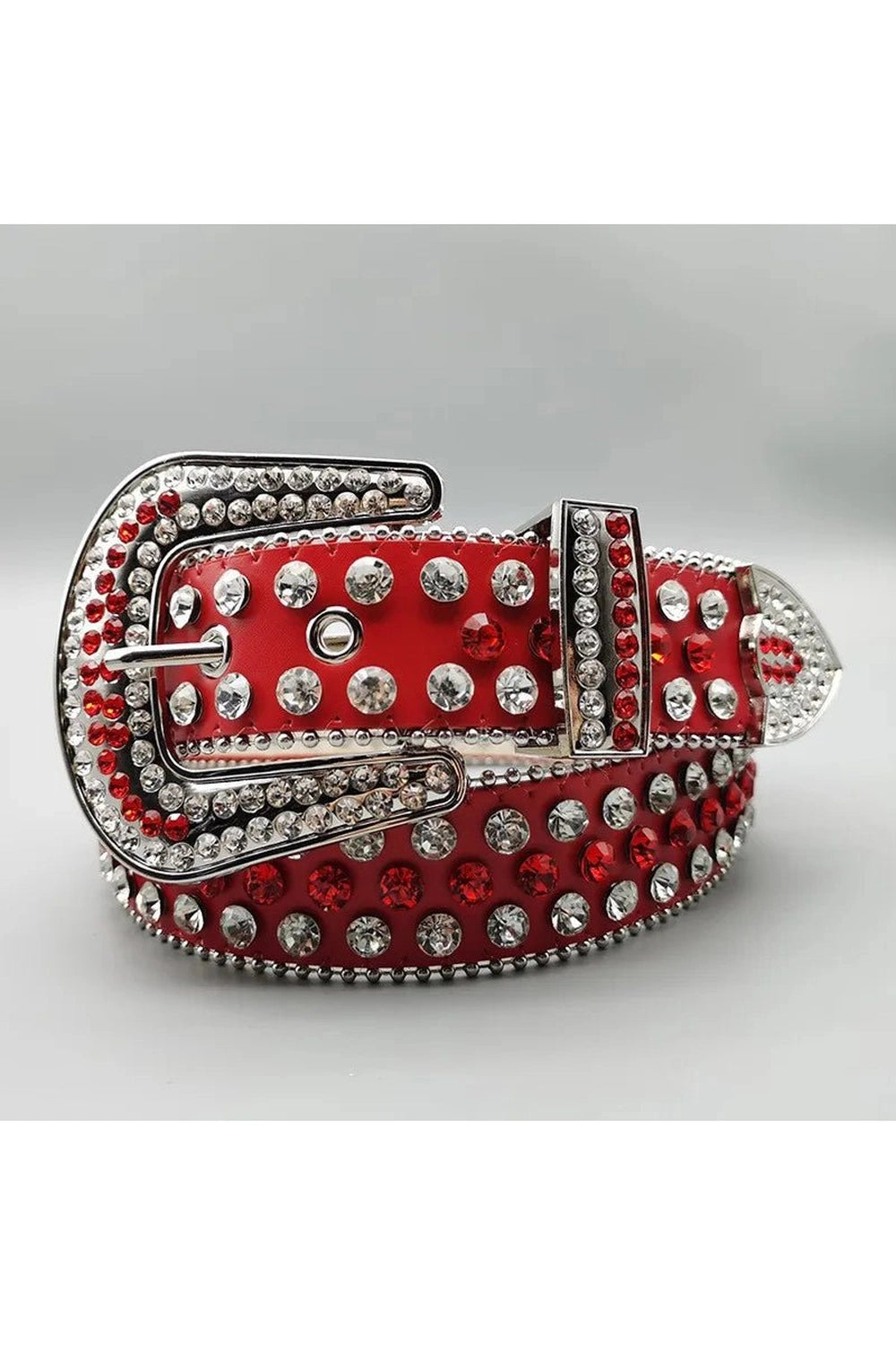 New Style Trends - Rhinestone Rivet Denim Y2K Style Belt - Outfit Ideas