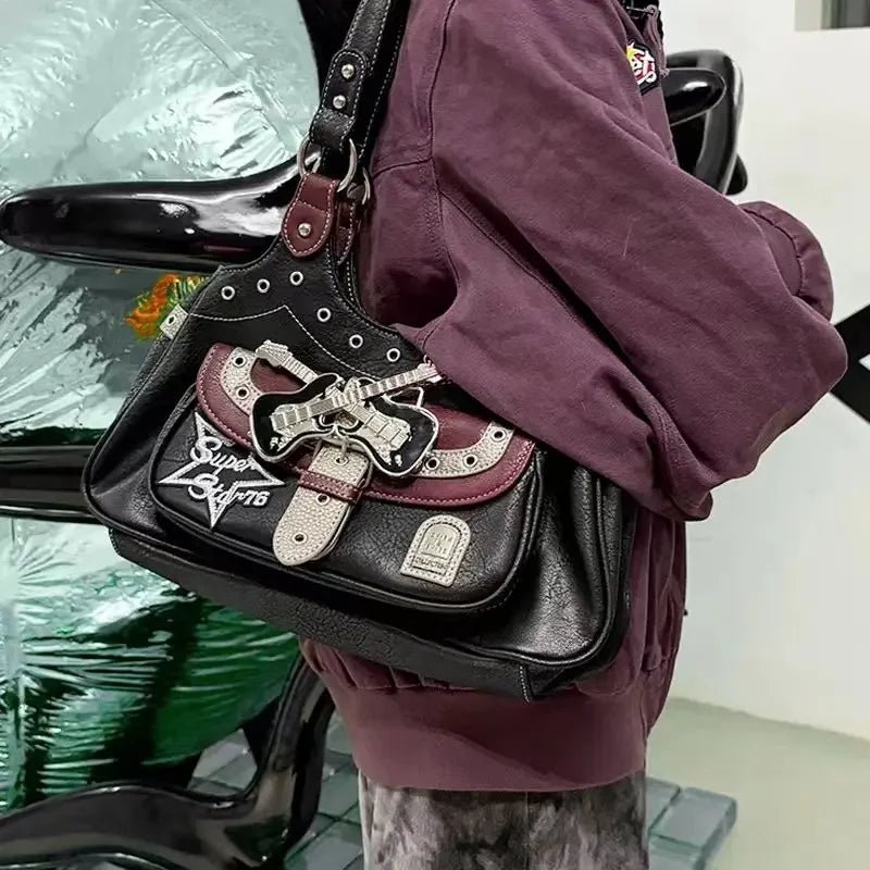 New Style Trends - Rockstar Chic Y2k Studded Bag - Outfit Ideas