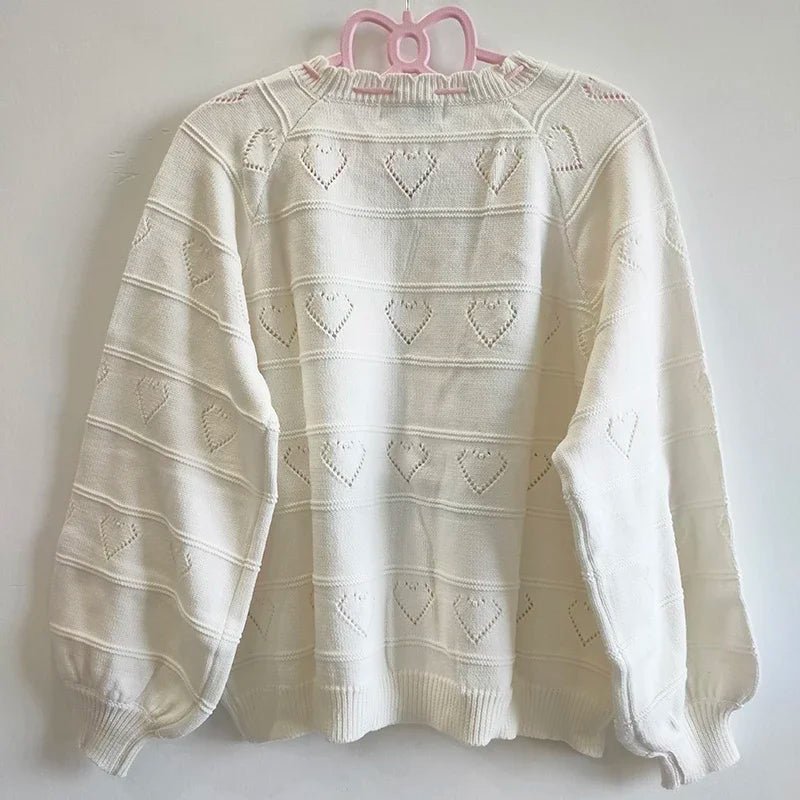 New Style Trends - Rosy Whispers Retro Lace-Up Knit Sweater - Outfit Ideas