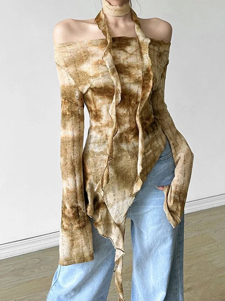 New Style Trends - Ruin Drape Witch Y2k Blouse - Outfit Ideas