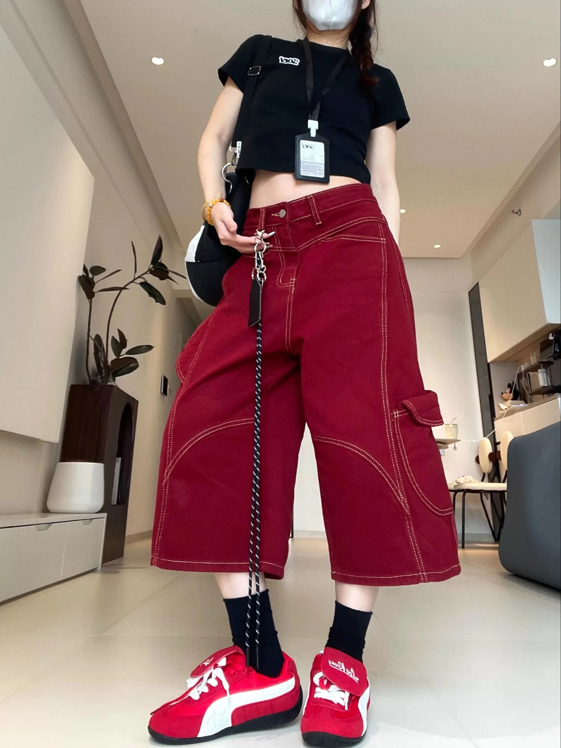 New Style Trends - Scarlet Grip Y2k Street Shorts - Outfit Ideas