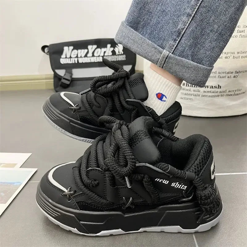 New Style Trends - Shadow Pulse Edgy Chunky Sneakers - Outfit Ideas
