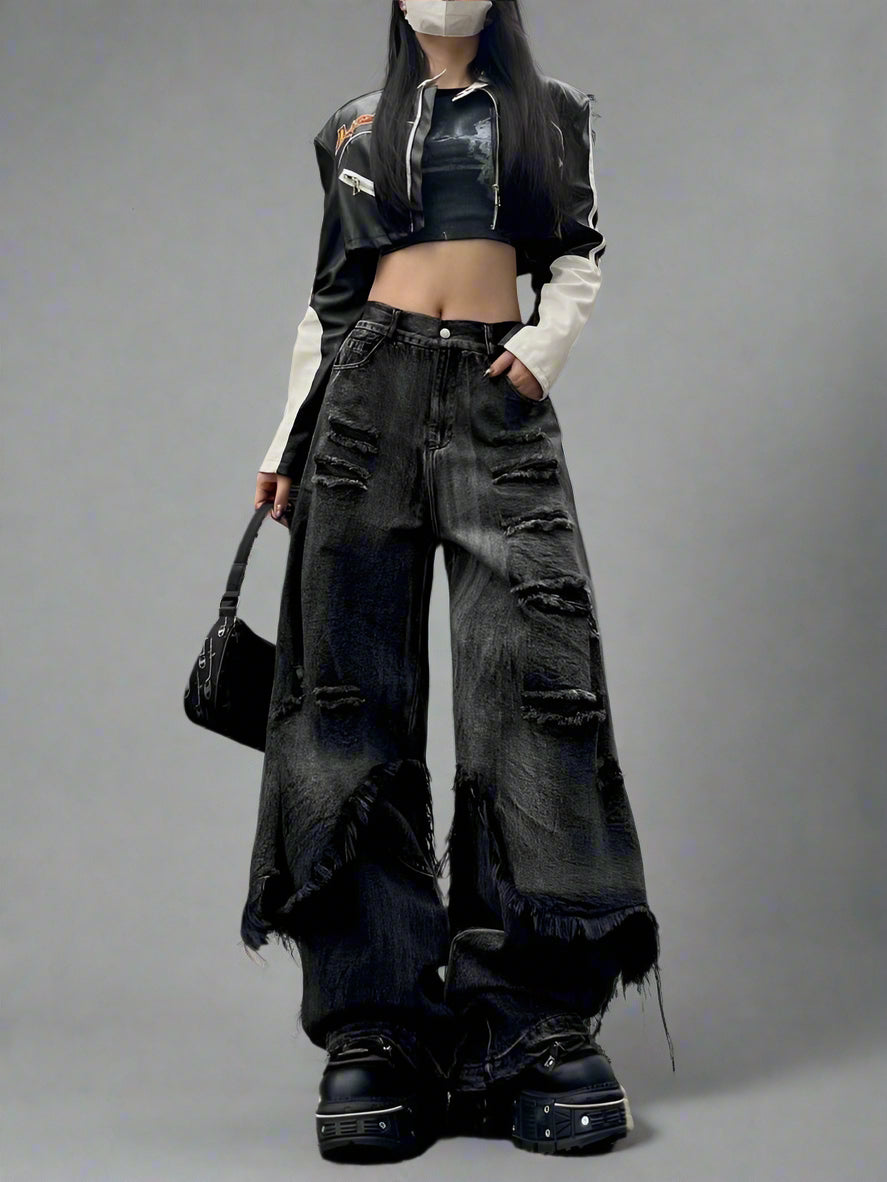 New Style Trends - Shattered Edgy Flare Jeans - Outfit Ideas