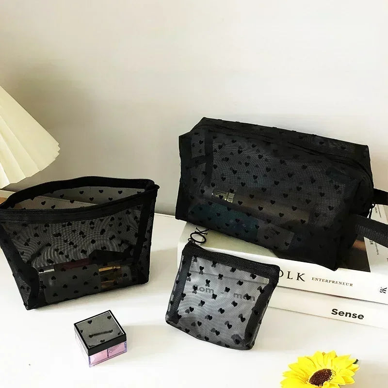 New Style Trends - Sheer Hearted Aesthetic Cosmetic Bags - Outfit Ideas