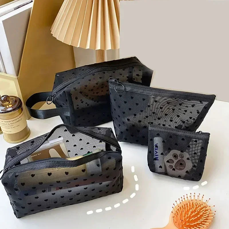 New Style Trends - Sheer Hearted Aesthetic Cosmetic Bags - Outfit Ideas