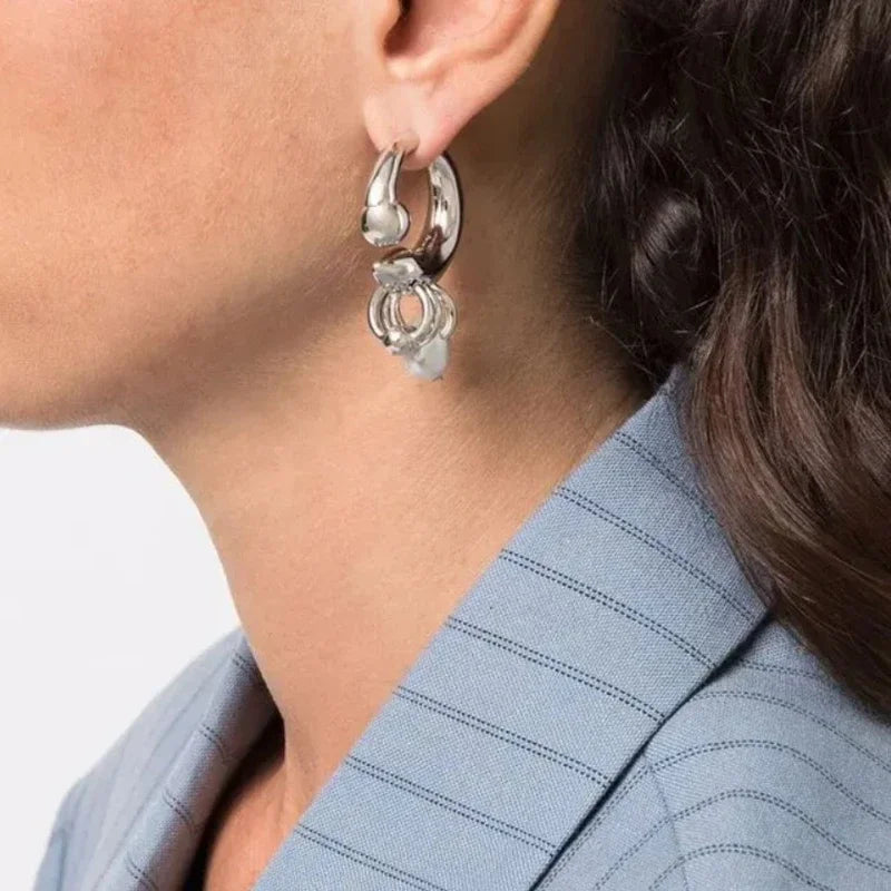 New Style Trends - Silver Luxe Pearl Aesthetic Earrings - Outfit Ideas