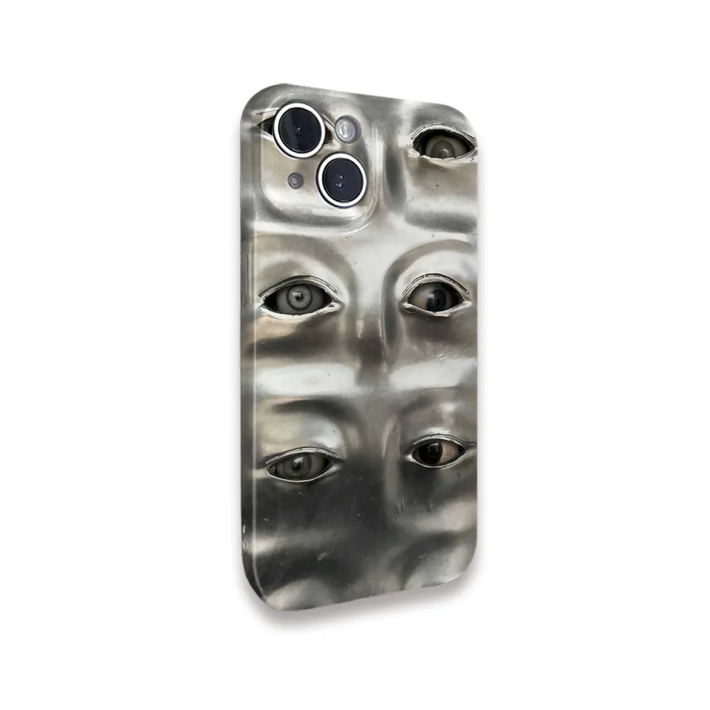 New Style Trends - Silver Sculpted Eyes iPhone Case - Outfit Ideas
