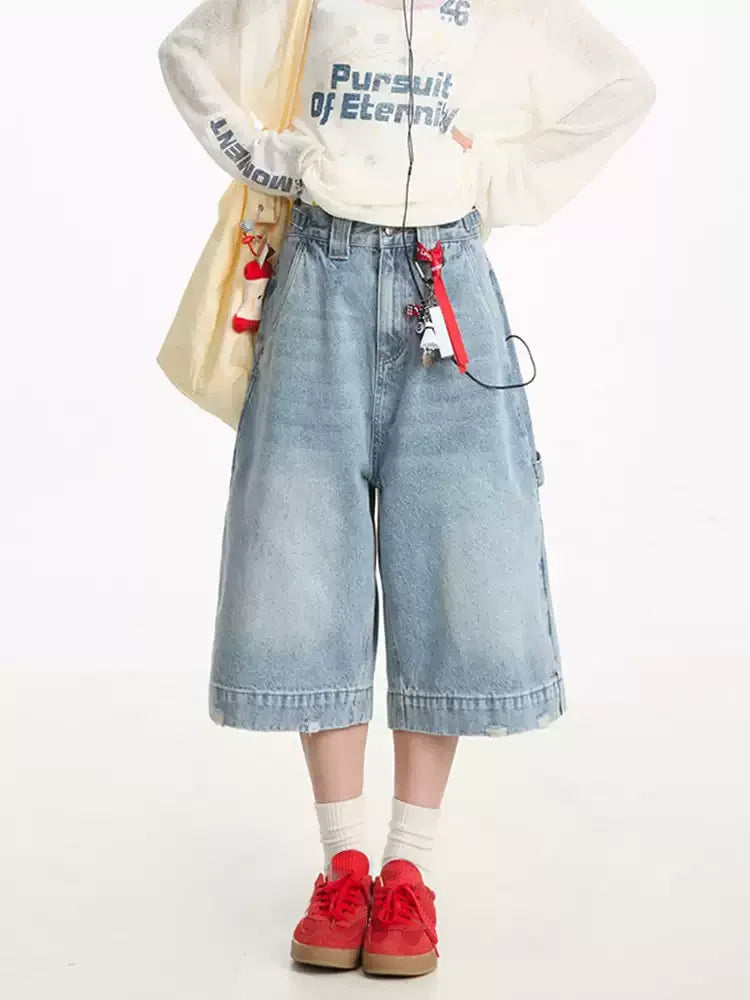 New Style Trends - Skywalk Pocket Y2k Denim Shorts - Outfit Ideas