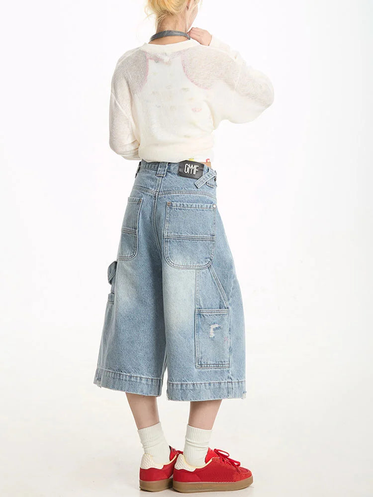 New Style Trends - Skywalk Pocket Y2k Denim Shorts - Outfit Ideas