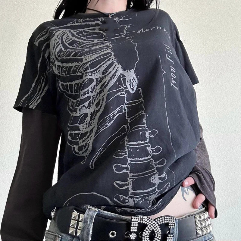 New Style Trends - Spine Script Alt Long Sleeve Alt Top - Outfit Ideas
